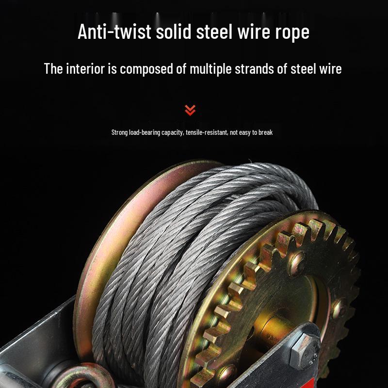 Vinciu manual bidirecțional autoblocant de 1200 lbs pentru ridicare și tracțiune casnică