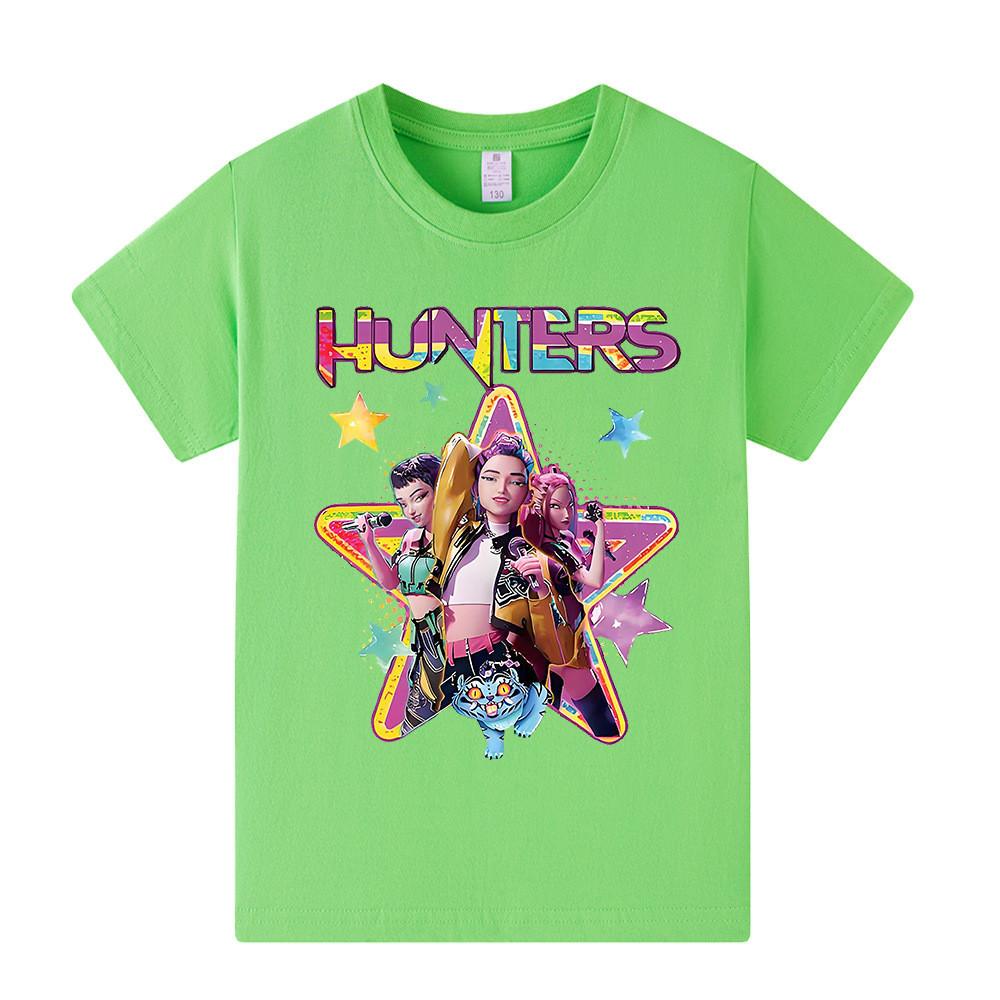 A1197 Kids Boys Girls Kpop Rumi Zoey Mira Print Short Sleeves T-shirt