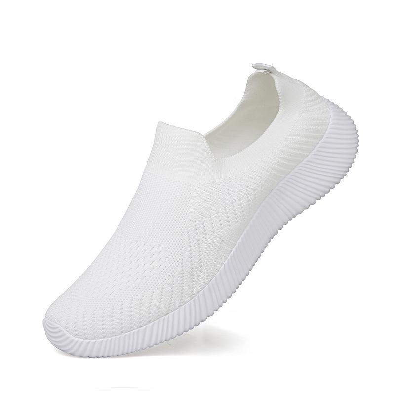 Large Size Women's Shoes 2025 Summer Mesh Breathable Non Slip Sports Casual Shoes Comfortable Lightweight Fashion Slip on Flats