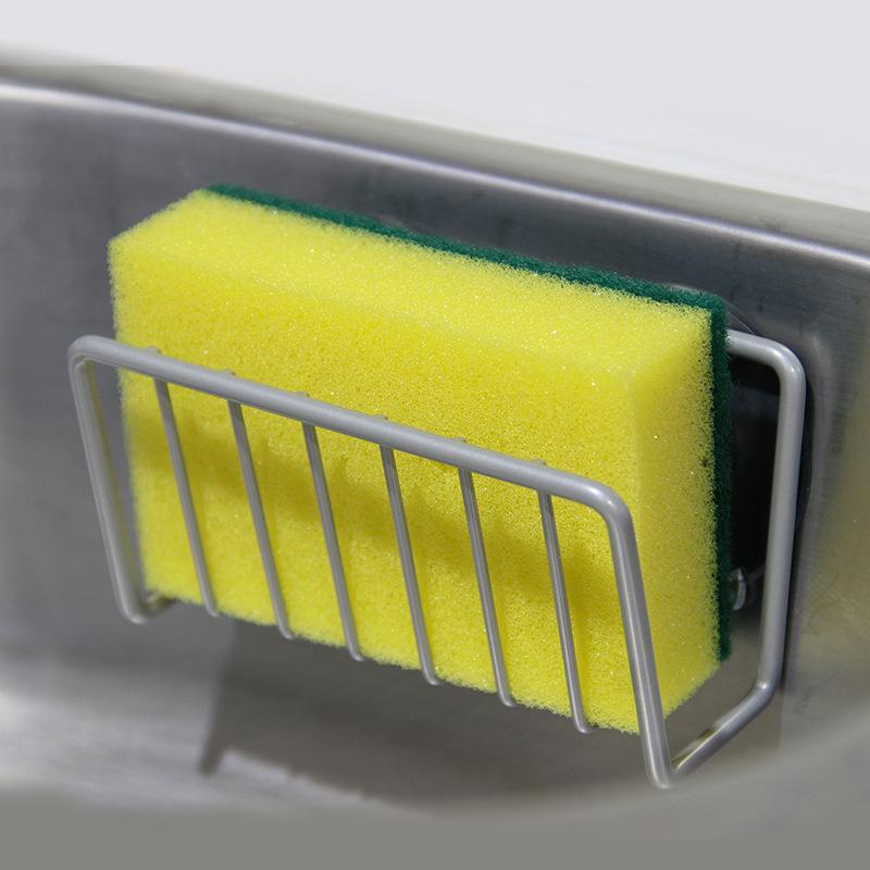 1pc Sponge Holder No-Drill Installation Sink Drain Rack Countertop Storage Kitchen Sink Shelf Kitchenware Kitchen Storage