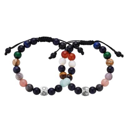 Natursteinarmband für Frauen und Kraftpaar Schutz vor Mode Geschenk [TOTWOO] Männer, Stein, Rosenkranz, stilvoll, Armband, böse, Amulett, Accessoire,