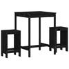 VidaXL 3-piece Garden Bar Set Black Solid Pine Wood, Pub Set, Patio Bar Set, Table Set 3157737