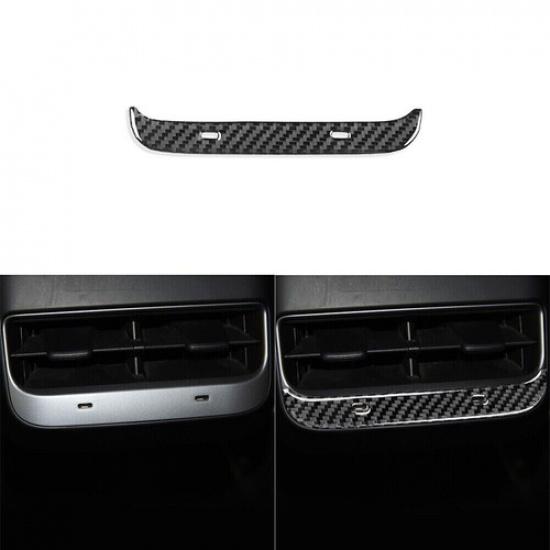 Carbon Fiber Interior Rear Air Vent Lower Cover Trim For Tesla Model 3/y 2017-22