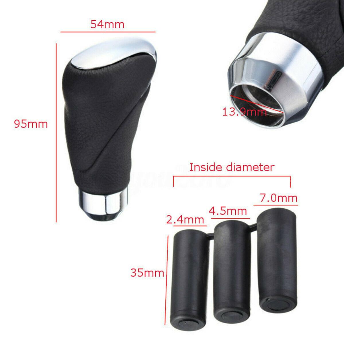 Universal Metal Genuine Leather Car Gear Head Manual Modification Gear Lever Aluminum Alloy Handle Automotive Accessories