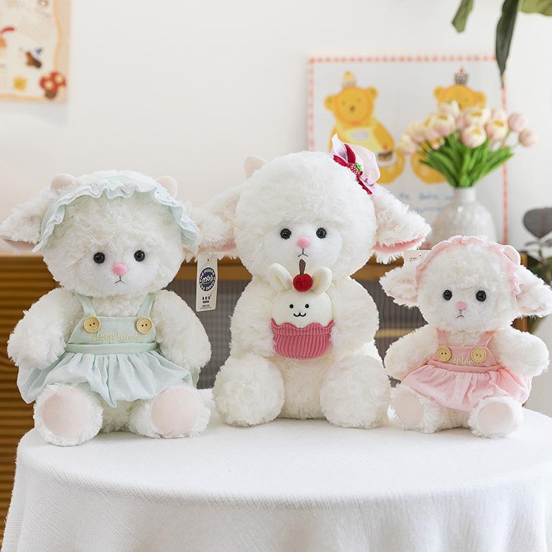 Super Cute Cake Comfortable Little Lamb Plush Toy Wedding Throws Girls Birthday Gift Skirt Sheep Home Decorations
