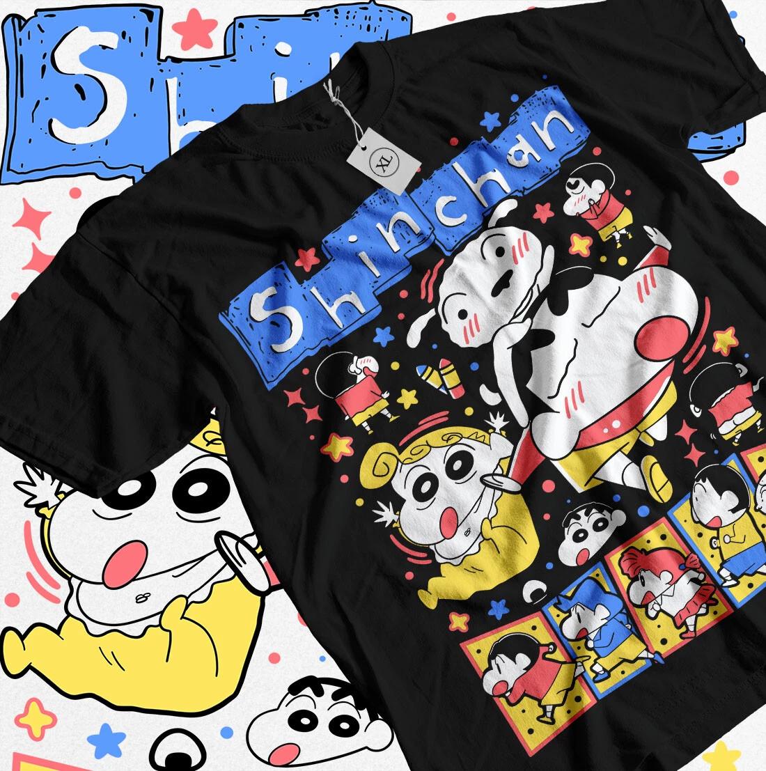 

Футболка Crayon Shin Chan Shimamura Смешное аниме Япония каваи Подарочная футболка Все размеры 3XL