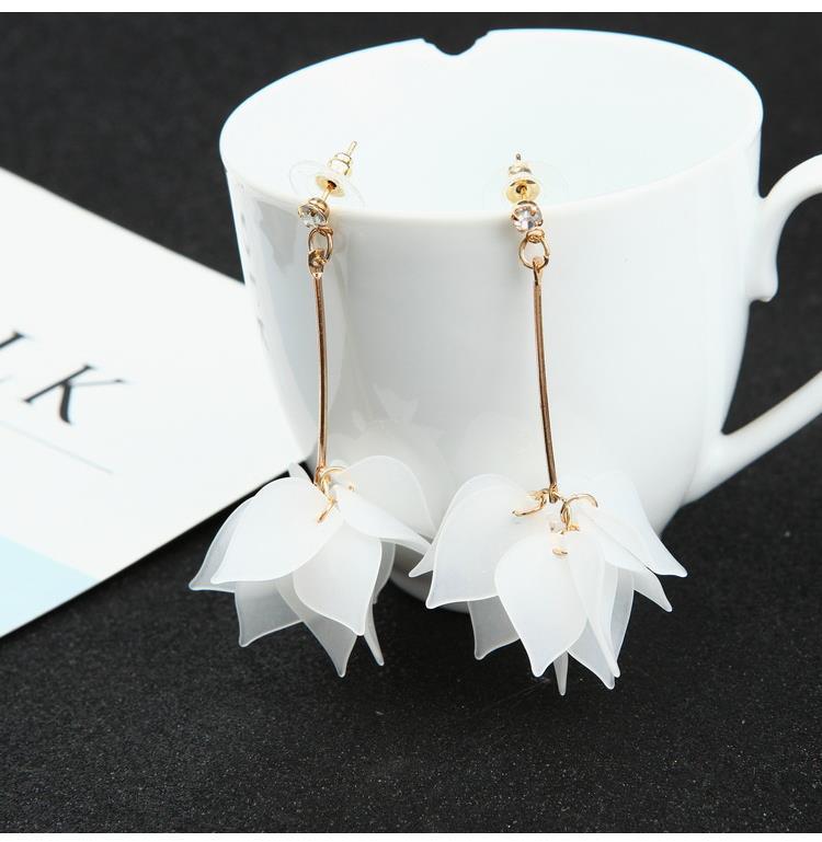 Bohemian Fashion Creative Multilayer Petal Flower Earrings Women Statement Personality Tassel Earrings Jewelry for Women 2022