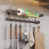 No-Drill Stainless Steel Kitchen Hook Rack
