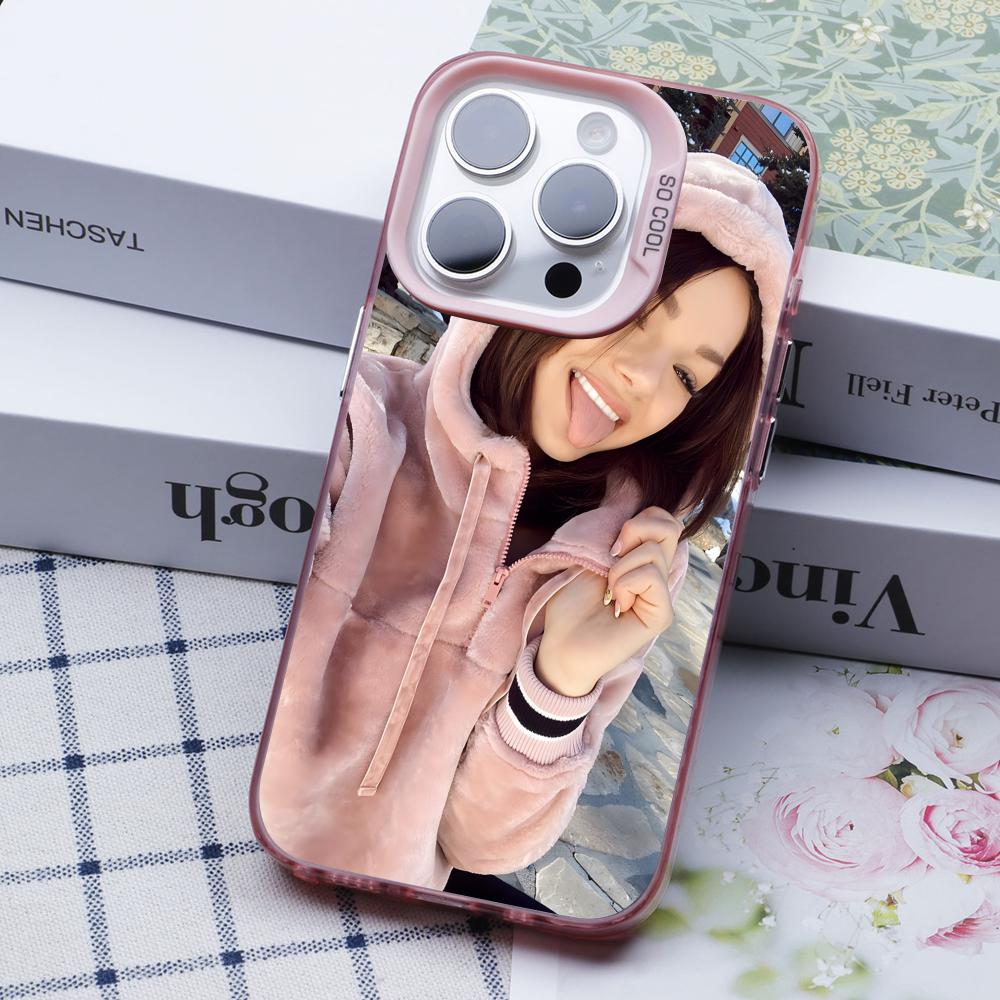 Oana Gergory Mobile Phone Case for iPhone 17 16 15 14 13 12 11 X XR XS 8 7 Air Pro Max Plus Translucent Pink Colorful Cover