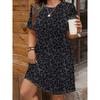 Versatile Loose Print Women's Fashion Casual Crew Neck Casual Dresses