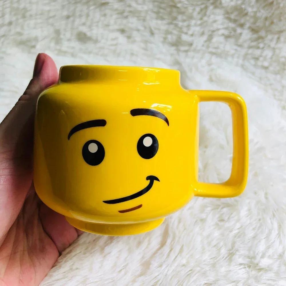 Cute Expression Ceramic Cup 250ML,Children Smiling Face Cup,Coffee Milk Tea Cartoon Mugs Brithday Christmas Gifts Funny Mug