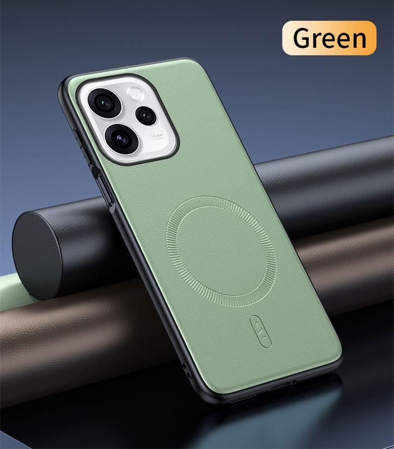 Funda Magnética de Cuero Shield para Oppo Reno 15 Para Oppo Reno 15 Antihuellas Antideslizante PC+TPU