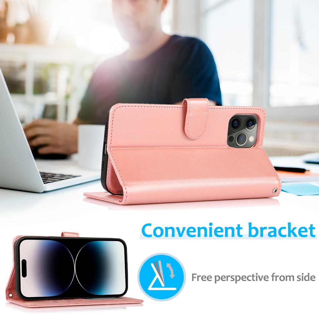 2-in-1 abnehmbare magnetische Leder-Flip-Wallet-Hülle für iPhone 15 14 13 12 11 Pro Max für Samsung S23 S22 S21 S20 Ultra Plus A14 A13 A52 A53 A54 Redmi