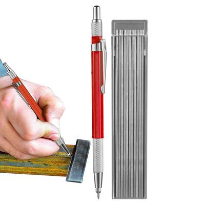 Welding Pencil With 12Pcs Silver Streak Refills Mechanical Metal Marker Welding Fabrication Equipment Accessories