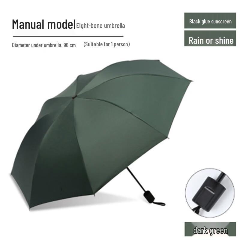 Ximengyuan Reinforced Manual Folding Dual-Use Umbrella (10-Pack)
