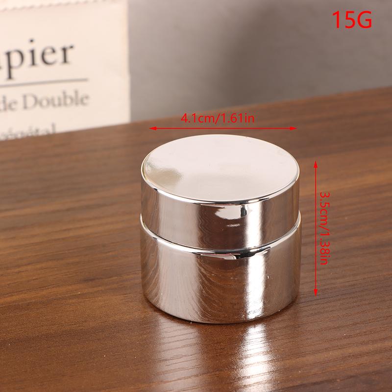Cosmetic Jar 5-50G Face Cream Glass Bottle Silver Cream Jar Cosmetic Container Empty Nail Glue Jar Travel Makeup Container