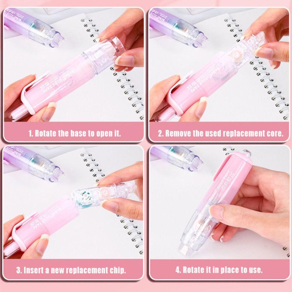 DIY Scrapbooking Dot Glue Press Type Double Sided Adhesive Glue Tape Student Stationery