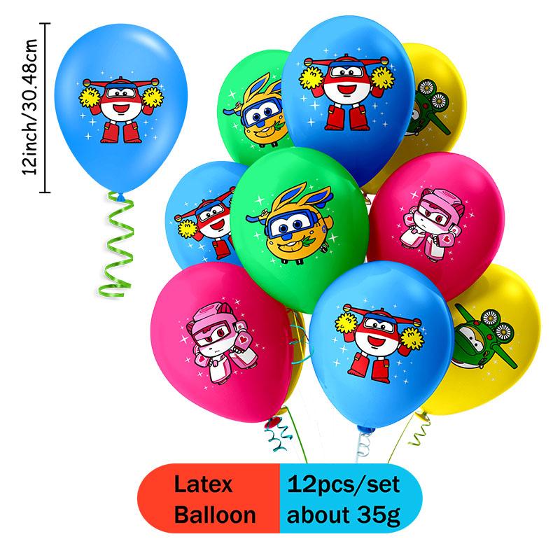 Cartoon Super Themed Wings Paper Cup Plate Straw Balloons Tableware for Birthday Party Arrangements Set Family Essential Gifts