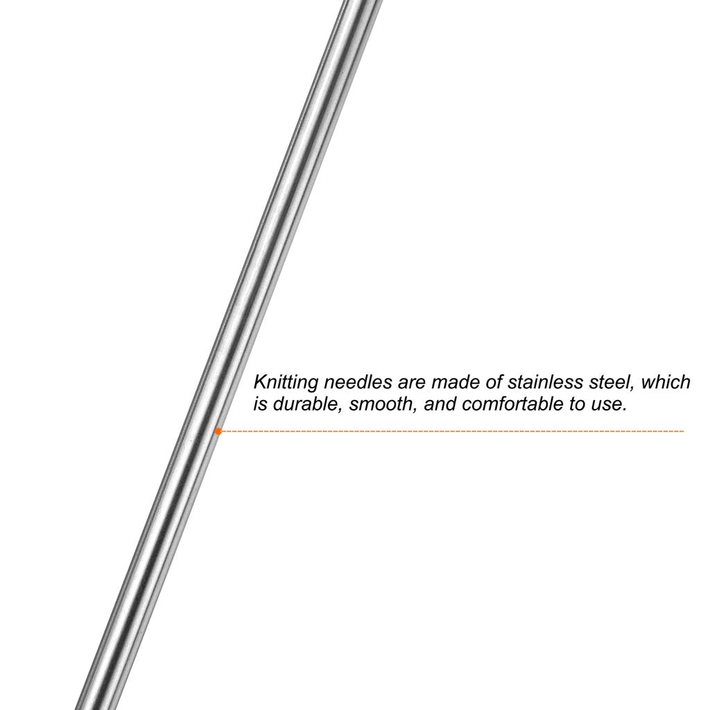 5Pcs US 3-6.5mm Double Pointed Knitting Needle 7.87 Inches Length Sweater Stitching Needles with 10 Stitch Marker