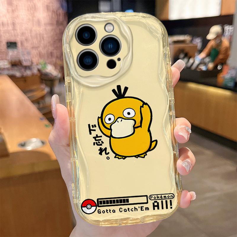 Anime Pokemon Cartoon Psyduck Glurak Hülle für iPhone 17 Air 16 E 15 14 Plus 13 12 Mini 11 Pro Max Stoßfeste Silikonhülle