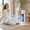 Quiet Air Circulation Fan Portable Tower with Remote Control, 6 Speed 7 Color LED Night Low Noise Light, Cooler, USB Powered Misting for Home