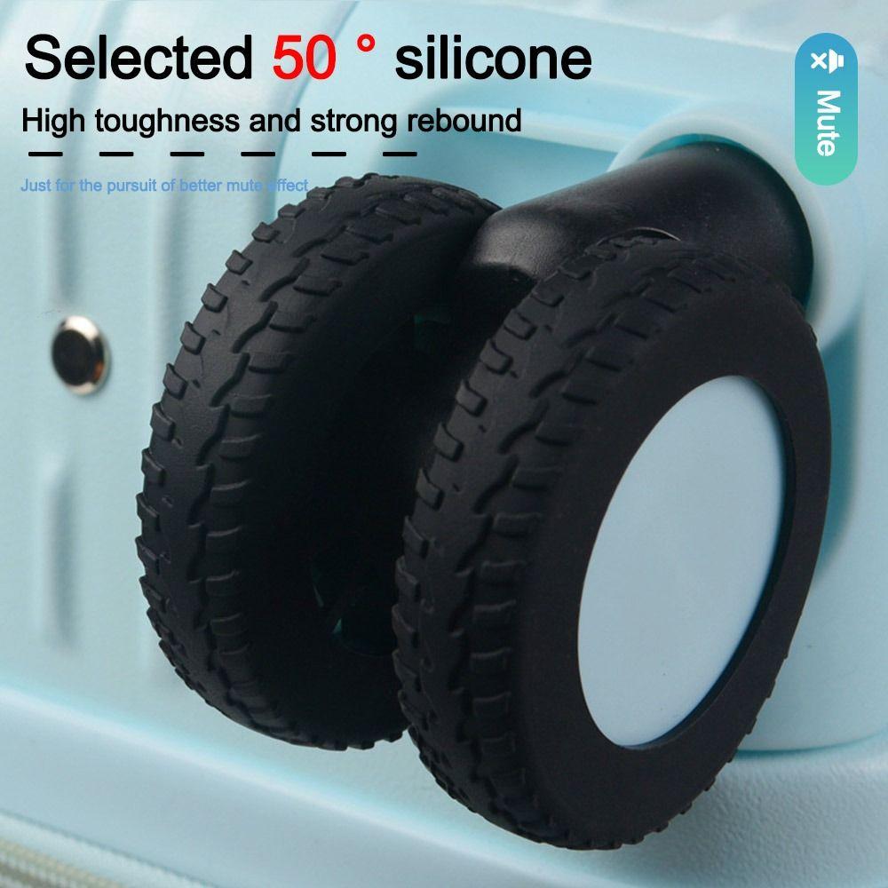 8Pcs Suitcase Parts Travel Luggage Caster Shoes Silent Sound Reduce Noise Suitcase Wheels Protection Cover Reduce Wheel Wear