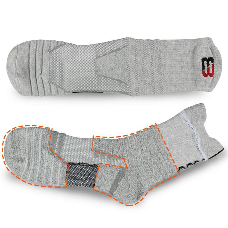 2 Pairs Size47,48 Quality New Men Outdoor Sports Elite Basketball Sock Cycling Compression Socks Cotton Towel Bottom Men's Socks