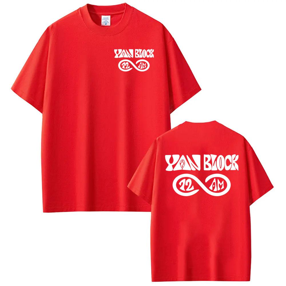 Rapper Yan Block Album Logo Graphic T Shirts Men Womens Summer Fashion Vintage Classic Oversized T Shirt Casual Cotton Tshirts