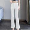 Flared Pants for Women, Nine-Tenths Length, New Black High-Waisted Slimming Casual Petite Suit Flared Pants