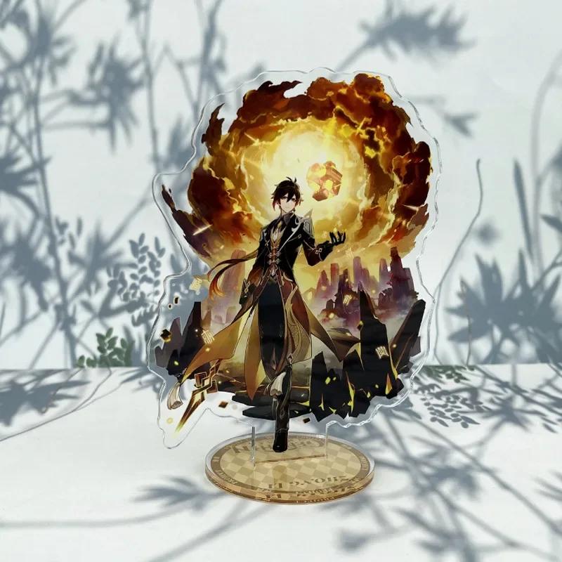 Game Impact New Stand Figure Acrylic Yelan Chevreuse Navia Xiao Cosplay Model Plate Desk Decor Fans Friend Gift