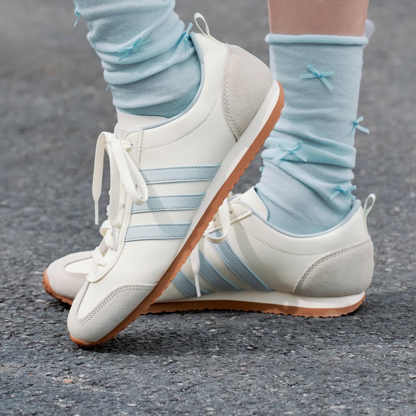 Adidas VS JOG 2.0 Low top Casual Shoes Unisex White Blue 36
