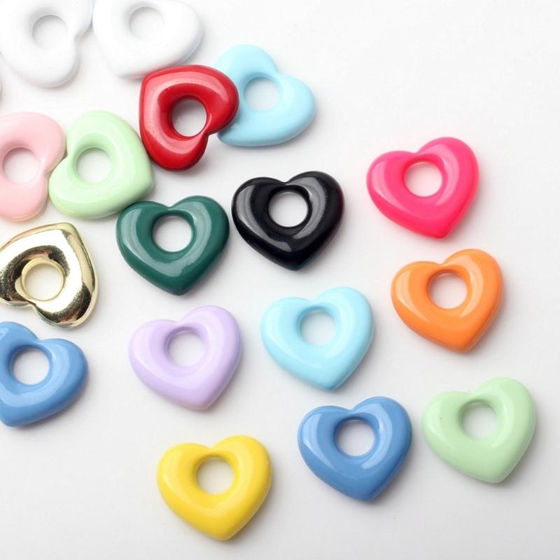 Hollow Love Necklace Female Temperament Niche Collarbone Chain Student Adjustable Chain Multicolor Heart Jewelry