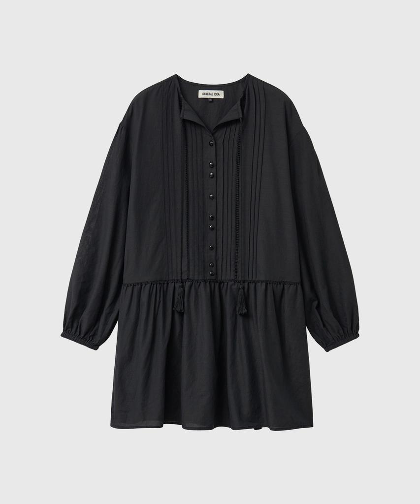 General Idea Pintuck Low-Rise Dress [Black] / Gf2Lop507