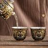Zheng Wenqiang Artisan Golden Branch Silver-Plated Ceramic Teacup