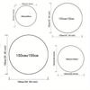 Fantasy Lotus Flower Round Area Rug - Non-Slip Polyester Chair Mat for Bedroom, Living Room, Home Decor - Crystal Velvet, Durable and Soft F
