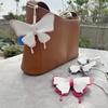 PU Leather Butterfly Bag Pendant Color Contrast Butterfly Lanyard Elegant Car Key Chains  Lady