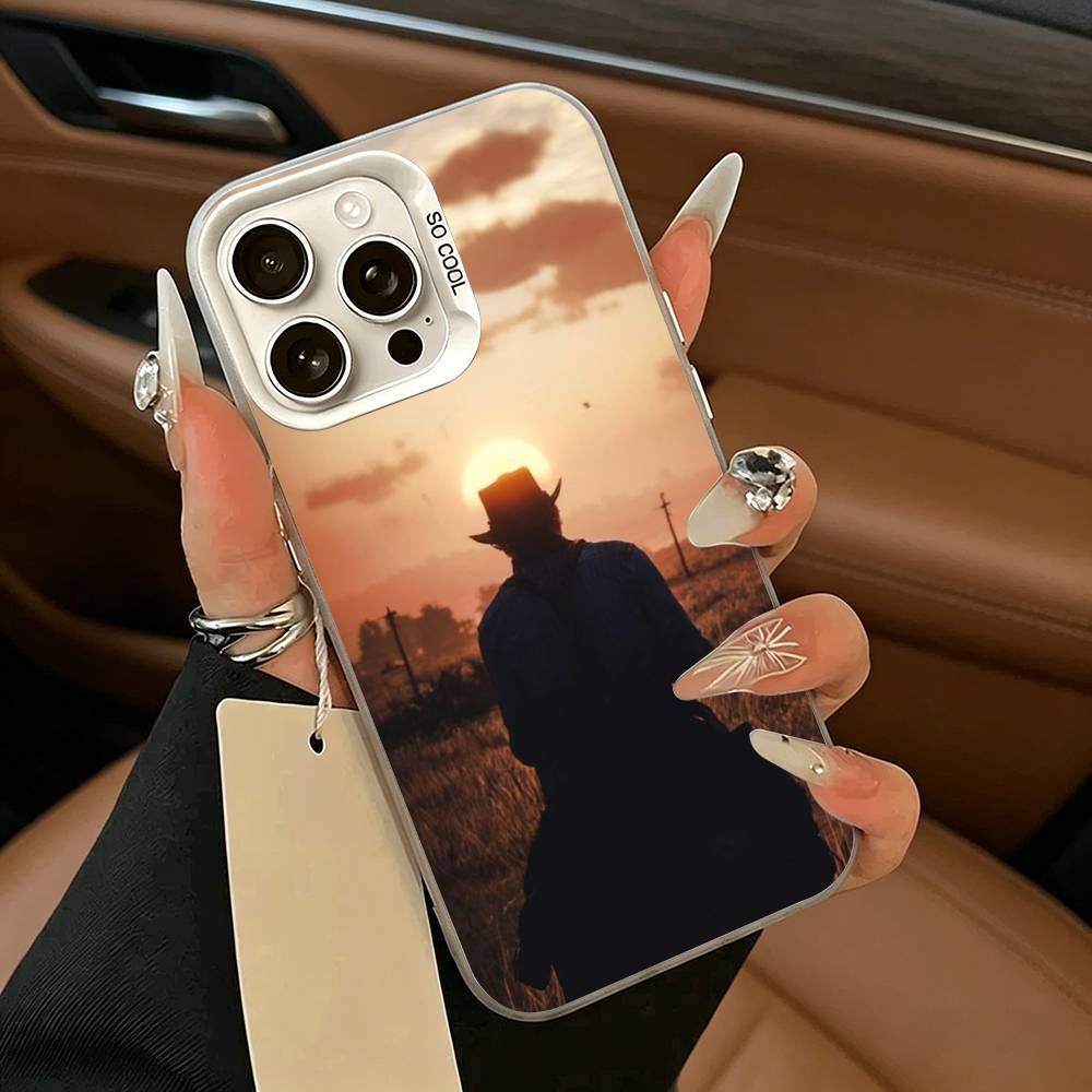 R-Red D-Dead Redemption RDR 2 Phone Case For IPhone 17 Air 16 15 14 13 12 11 Pro Max White Sliver Hard Cover