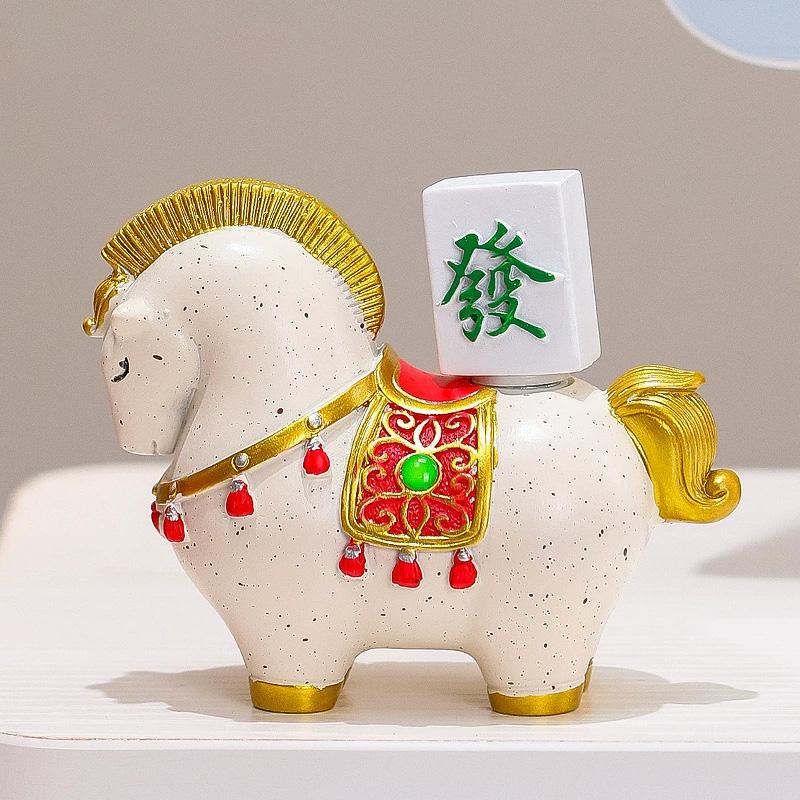 1Pc Gift Ornament Creativity Horse Ornament Souvenir Gift Resin Ornament Festival Gift Mascot Home Decor