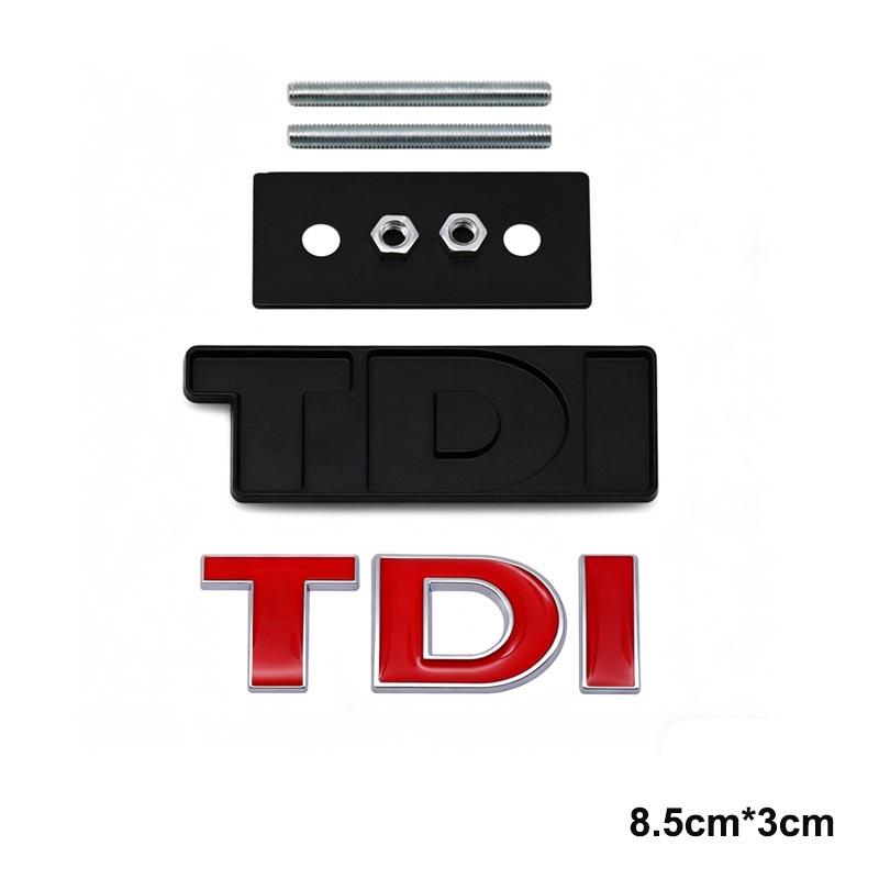AABLC1 3D Metal TDI Car Grille Emblem Auto Exterior Decoration Accessory for Volkswagen VW Golf Passat Touareg