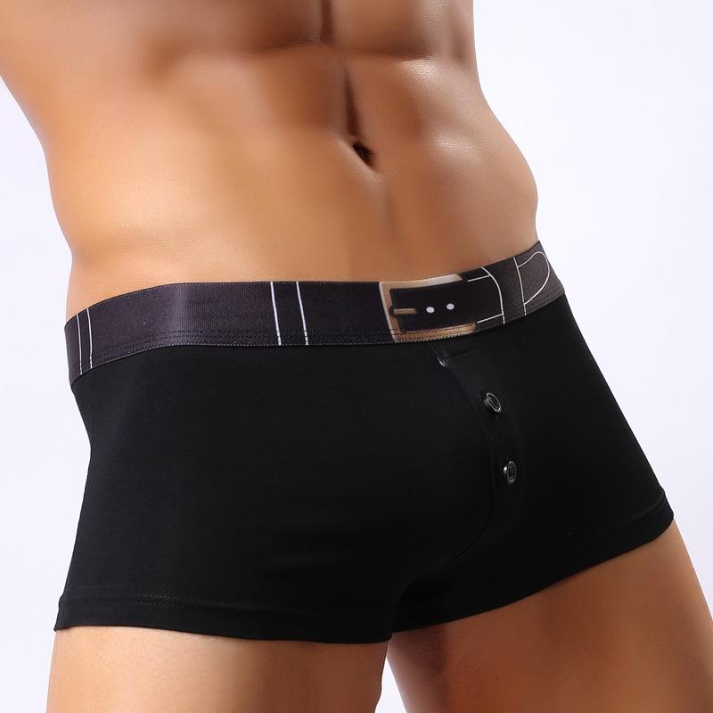 Premium Quality Men 3d Print Underwear Featuring Button File Open Bulge Design For Ultimate Comfort