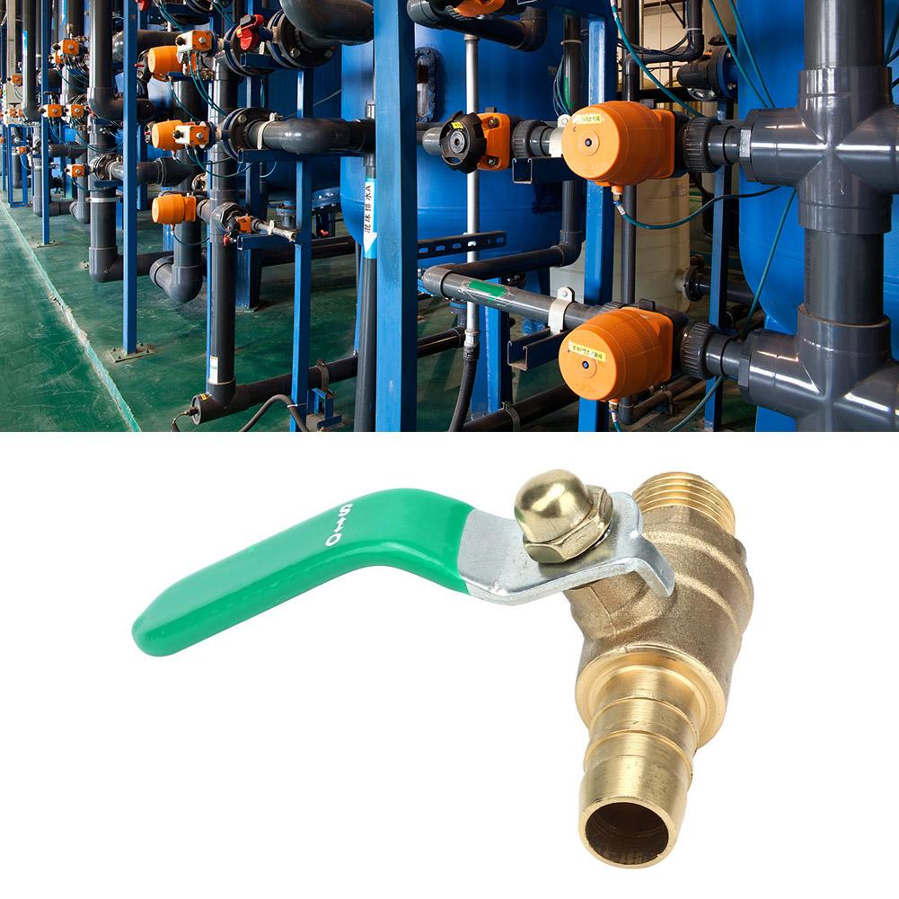 G1Celsius4   Male to 8Celsius10Celsius12mm Hose Barb   Valve Green Lever Handle Thicken Brass Valve(8mm)
