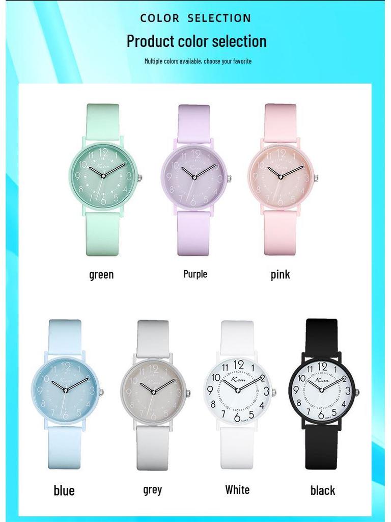 Waterproof Quartz Watch for Middle and High School Girls - Simple Design