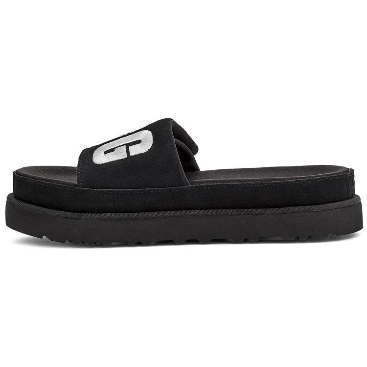 (WMNS) UGG Laton Slide Black Silver Slippers Black Silver Women s 1110110-BSVR EU 36