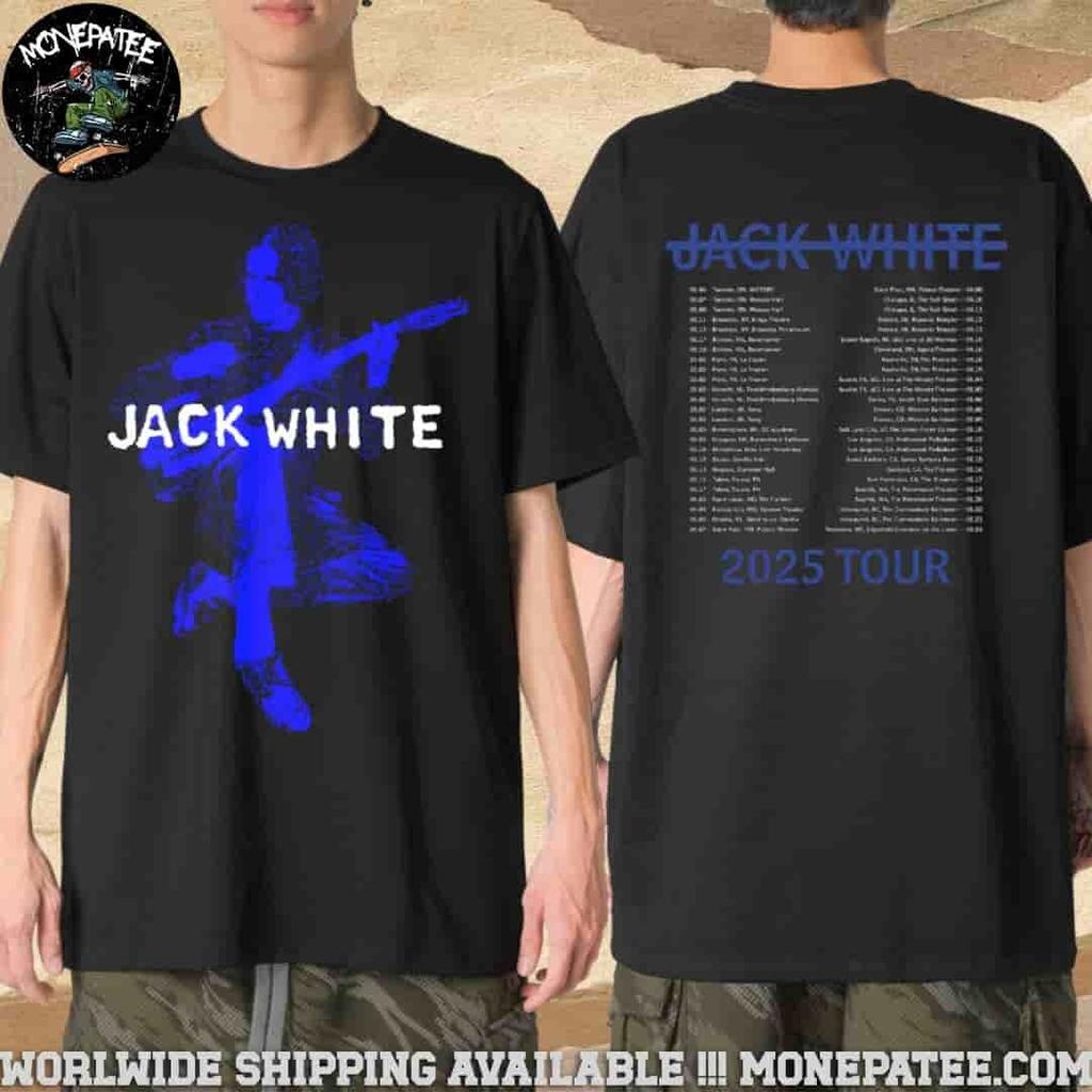 Jack White Logo Design Featuring No Name Tour Dates List 2026 Merch 2 Sided Tee