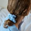 Blue Terry Scrunchie