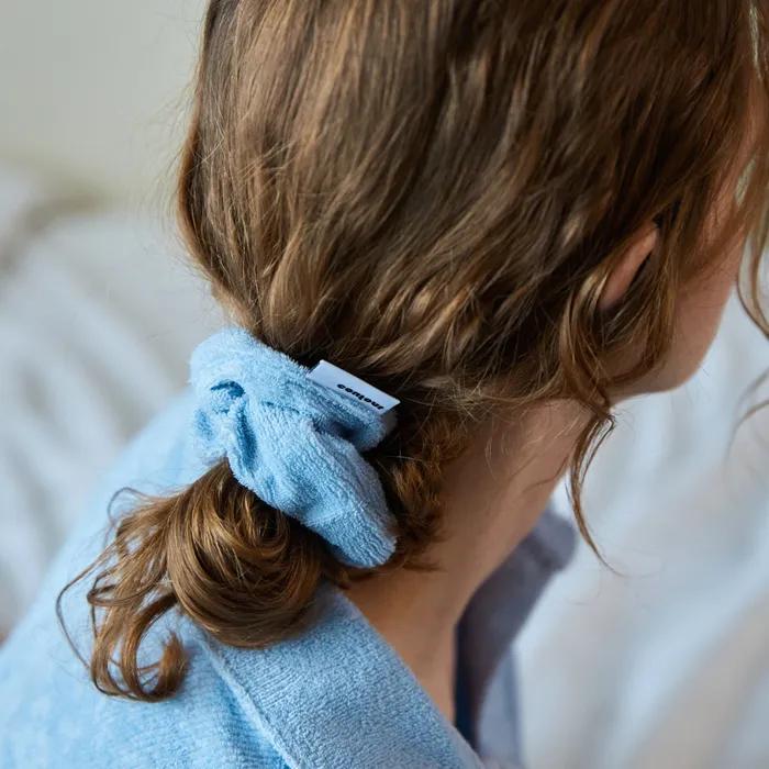 Blue Terry Scrunchie