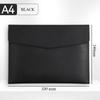 1PC Fashion A4 Leather Document Bag High-end Document Bag Information Bag Waterproof Business Office Snap Buckle Thickened Storage Bag
