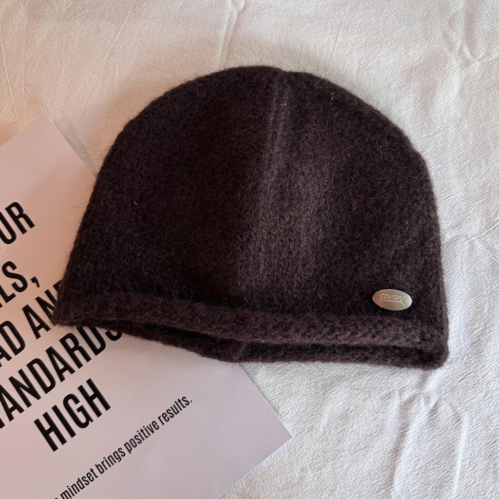 Beanie Women Wool With Letter Embellishments For Fall And Winter Style Street