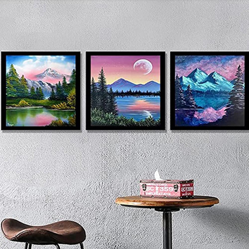 3Pack Magnetic Diamond Art Frames Diamond Picture Frames Diamond Art Painting Frames for 30x30cm/30x40cm Canvas Wall Window Door