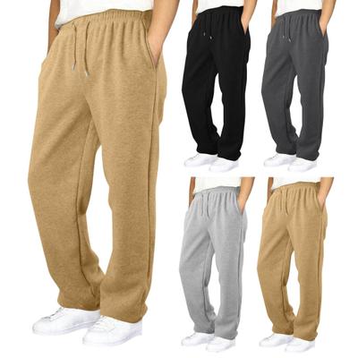 Pantalon de survêtement baggy pour homme, taille à cordon de serrage, pantalon de sport à jambe droite, pantalon décontracté, pantalon de jogging pour l'automne et l'hiver, entraînement, tennis, course matinale